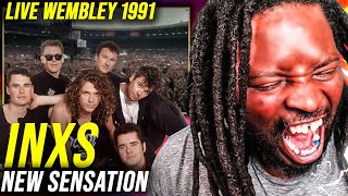 WHO is This DLRs Lil bro INXS  New Sensation In Live Wembley 1991  REACTION [upl. by Araeic]