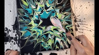 Spoon Swipe  Acrylic Pouring  Fluid Art [upl. by Boswell]