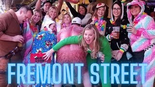 Fremont Street LIVE 🔴 Onesie Bar Crawl Las Vegas [upl. by Liamaj217]