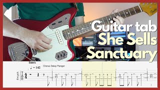 The Cult  She Sells Sanctuary Guitar tabs [upl. by Elnukeda]