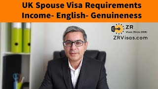 UK Spouse Visa Application Visa Requirements Income English Genuine Relationship Documents FLR AF [upl. by Lebna]