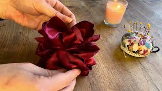 How to make Fabric flowers from scrap fabrics  Millinery Hair Accessory Handmade tutorial [upl. by Amos321]