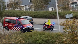 Brandweer rijopleiding busje en motoren met spoed in Alphen aan den Rijn [upl. by Lust156]