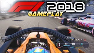 F1 2018 Exclusive Gameplay Race amp Crash at MONACO with Fernando Alonso F1 2018 Game McLaren [upl. by Saltsman]