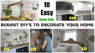 10 DIYS TO DECORATE ON A BUDGET  EASY HOME DECOR PROJECTS  Momma From Scratch [upl. by Savage271]