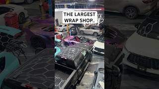 Inside The Largest Wrap Shop In The World🔥 lamborghini rollsroyce mercedes wrap carwrap [upl. by Beore773]