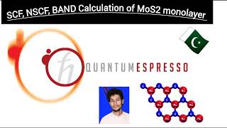 WT02 SCF NSCF BAND Calculation of MoS2 monolayer [upl. by Nisay868]