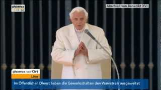 Letzte Generalaudienz von Papst Benedikt XVI  VOR ORT vom 27022013 [upl. by Bennie]