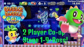 Bubble Bobble 4 Friends  2 player coop Gameplay Stage 19  Boss Bookshelf Forest [upl. by Notled]