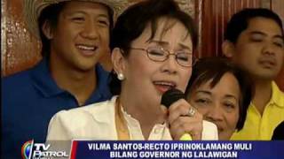 Vilma Santos reelected Batangas governor [upl. by Sutelc]