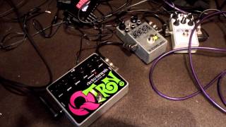 ElectroHarmonix QTron  エレクトロハーモニクス QTron をベース＆ディストーションで試奏しました [upl. by Skippie]