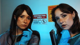 ASMR Twin Scientists Examine Your Alien Ears 👽 Unintelligible Whispers CLOSE Ear Attention [upl. by Damara487]