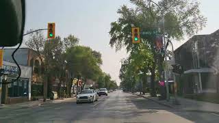 Driving on Corydon Ave to Downtown Winnipeg [upl. by Freddy]