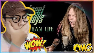 LARGER THAN LIFE Backstreet Boys  METAL COVER by Tommy Johansson Reaction [upl. by Etnud]