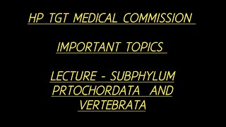 Hp tgt medical commission preparation  Lecture subphylum Protochordata and vertebrata [upl. by Rebmat340]