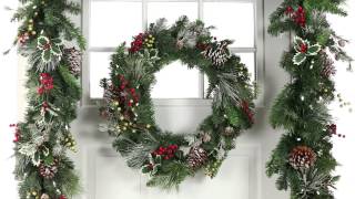 PreLit Boughs of Holly Decor  Improvements Catalog [upl. by Assilla]