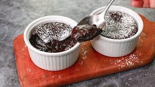 3 Ingredients Choco Lava Cake In 10 Mins  Eggless amp Without Oven  Yummy [upl. by Rawdon]