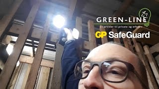 Nem lampe på batteri GP SafeGuard  LED projektør med bevægelsessensor [upl. by Viddah687]