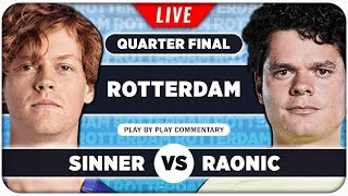 SINNER vs RAONIC • ATP Rotterdam Open 2024 QF • LIVE Tennis PlaybyPlay Stream [upl. by Almena]