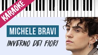 Michele Bravi  Inverno Dei Fiori  SANREMO 2022  Piano Karaoke con Testo [upl. by Arraek]