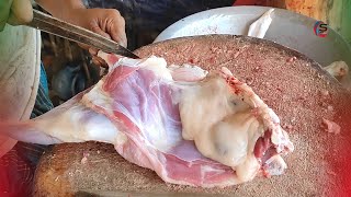 Excellent Famous Mutton Shop  Full Goat Cutting And Selling  Bangladeshi Style Mutton Cutting [upl. by Cate]