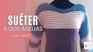 Suéter a dos agujas 🧥  Estambres Erika 🧶 [upl. by Swehttam]