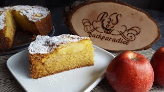 Saftiger Apfelkuchen 😍 Schnell Leicht und Lecker👉 PampS Backparadies [upl. by Hakeber835]