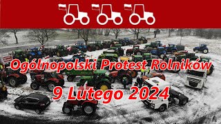 Ogólnopolski Protest Rolników Recz  Powiat Choszczeński  Droga Krajowa quot10quot  9 Lutego 2024 [upl. by Alegnaoj]