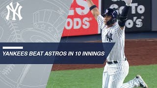 Gardner Gleyber lead Yankees to walkoff victory in the 10th [upl. by Radmen258]