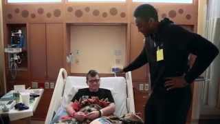 Jabari Parker Visits Childrens Hospital [upl. by Anaer]