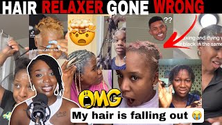 MERCY 😱 HAIR RELAXER FAILS DIY HAIR RELAXING AT HOME GONE HORRIBLY WRONG  TIK TOK COMPILATION [upl. by Murat]