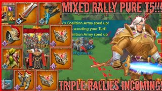 lords mobile MYTHIC RALLY TRAP CAUGHT IN 1900 TRIPLE RALLIES MIXED T5 RALLY BURNS MY 700 TRAP [upl. by Ruelu]