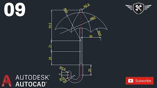 Autocad 2d Practice Drawing 09  AutoCAD tutorial for beginners akd autocad design [upl. by Blisse]