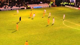 Jamie Murphy Scores His First Goal Of The Game From Long Range Motherwell 41 Aberdeen 26122012 [upl. by Aihtniroc]