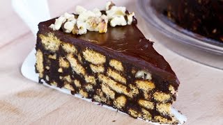 NoBake Chocolate Biscuit Cake Recipe [upl. by Preiser]