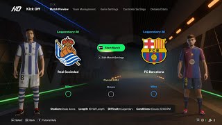 Real Sociedad vs FC Barcelona  EA FC 25  Gameplay Simulation 4K [upl. by Gala]