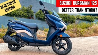 2021 Suzuki Burgman Street 125 Bluetooth Ride Review  The Best Maxi Scooter [upl. by Yrellam]