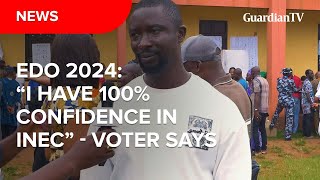 Edo 2024 I have 100 confidence in INEC  Voter says [upl. by Elwyn366]