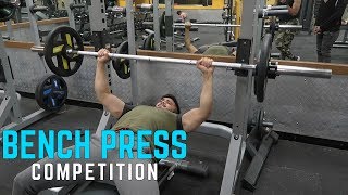 BENCH PRESS COMPETITION and FREE CHEAT MEAL  VLOG [upl. by Northrop327]