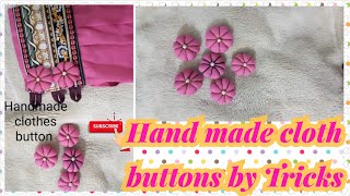 Fabric buttons banane ka tarika  potli buttons  foam button without machine  homemade button [upl. by Chris150]