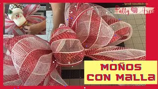 COMO SE HACEN MOÑOS EN MALLA PARA NAVIDAD 2024 🎄🎄🎄 How to Make Moños in Malla for Christmas 2022 [upl. by Freddy]