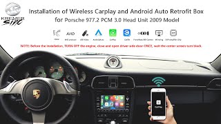 kSmart Box Wireless Carplay Installation for Porsche 9972 2009 Model PCM30 Head Unit [upl. by Giesecke355]