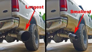 Largest VS Smallest Exhaust Tip Does Size Really Make A Difference In Sound [upl. by Niamrahc]