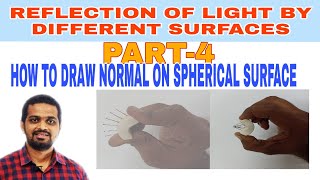 Finding the Normal to a Curved reflecting Surfaces Physics class10 class12 smart class [upl. by Kentiga]