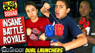 Beyblade  Funny DualLauncher Battle  Beyblades Burst Turbo [upl. by Tadashi]