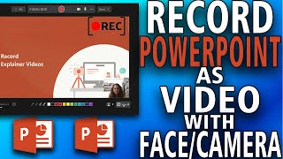 How to Record PowerPoint Presentation as Video with FaceCamera two ways step by step [upl. by Ynavoeg770]