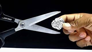 Use Aluminum Foil on scissors😱 Didnt expect it to be so effective any home can use it [upl. by Cyrillus]