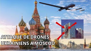 Attaque de drones Ukrainiens à Moscou [upl. by Nomed]