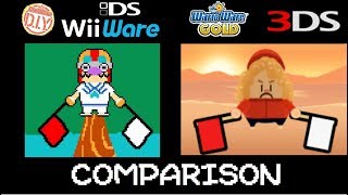 WarioWare DIY series DS and WiiWare vs WarioWare Gold Microgame comparison [upl. by Stockmon]