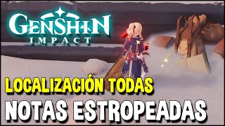 Localización de TODAS las NOTAS ESTROPEADAS Espinadragón  Genshin Impact [upl. by Welford786]